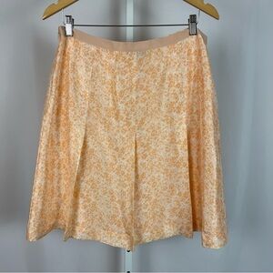 Casual Corner Peach and Cream A-Line Skirt